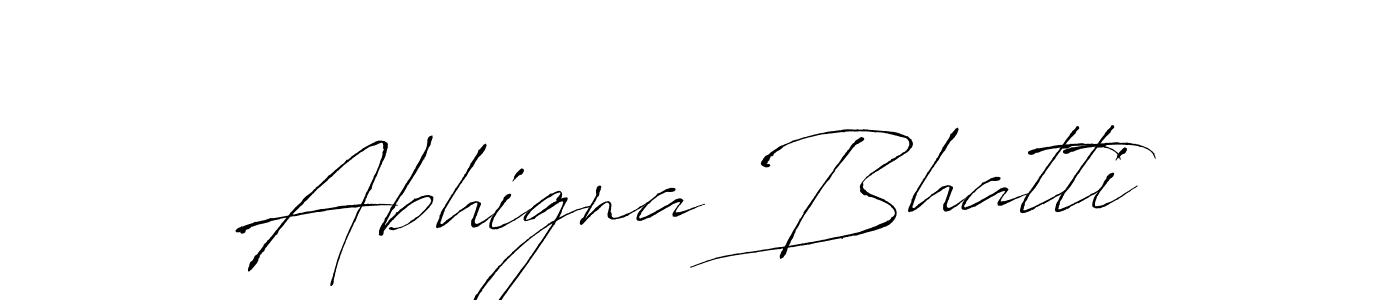 Design your own signature with our free online signature maker. With this signature software, you can create a handwritten (Antro_Vectra) signature for name Abhigna Bhatti. Abhigna Bhatti signature style 6 images and pictures png