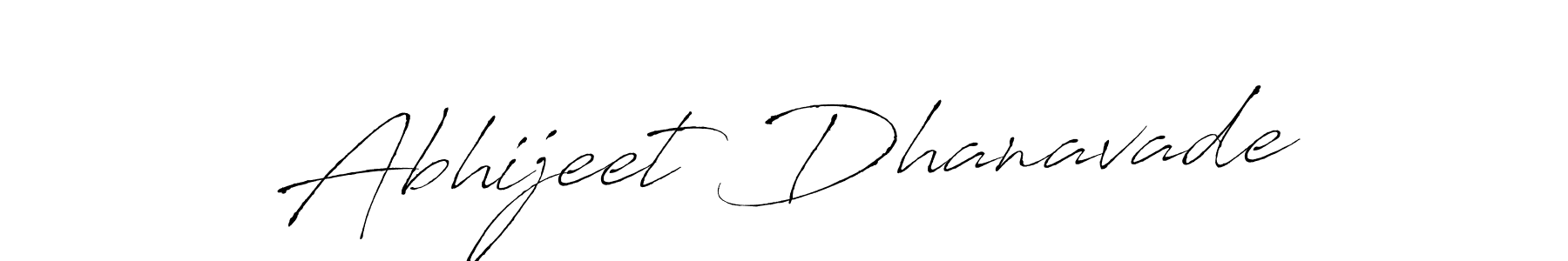 How to make Abhijeet Dhanavade name signature. Use Antro_Vectra style for creating short signs online. This is the latest handwritten sign. Abhijeet Dhanavade signature style 6 images and pictures png