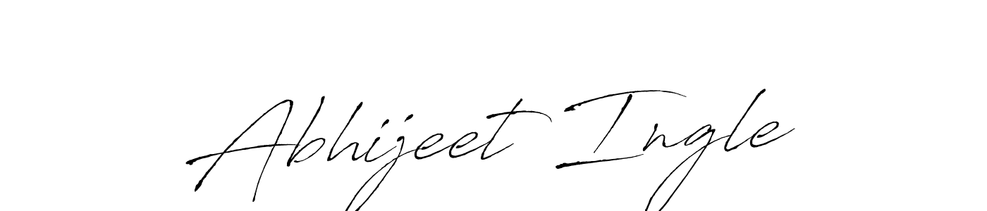 How to make Abhijeet Ingle name signature. Use Antro_Vectra style for creating short signs online. This is the latest handwritten sign. Abhijeet Ingle signature style 6 images and pictures png