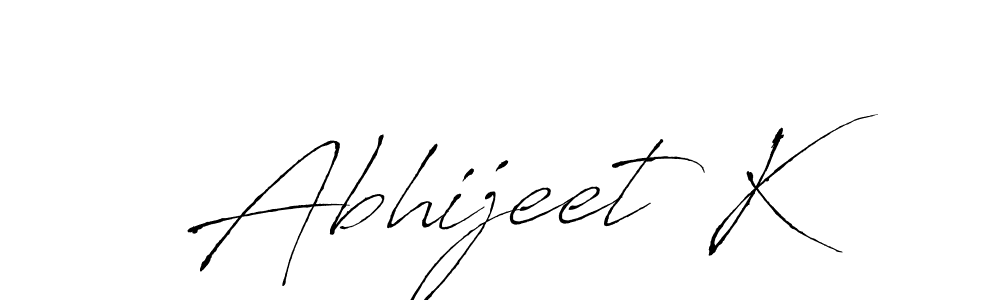 How to make Abhijeet K signature? Antro_Vectra is a professional autograph style. Create handwritten signature for Abhijeet K name. Abhijeet K signature style 6 images and pictures png
