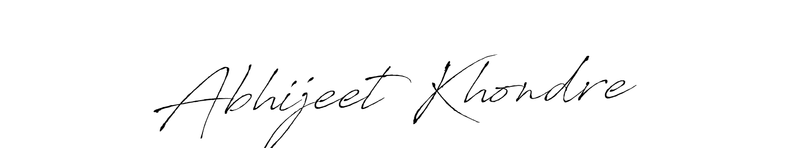 How to make Abhijeet Khondre name signature. Use Antro_Vectra style for creating short signs online. This is the latest handwritten sign. Abhijeet Khondre signature style 6 images and pictures png