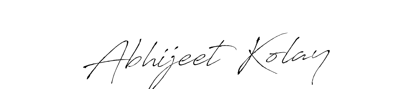Also we have Abhijeet Kolay name is the best signature style. Create professional handwritten signature collection using Antro_Vectra autograph style. Abhijeet Kolay signature style 6 images and pictures png