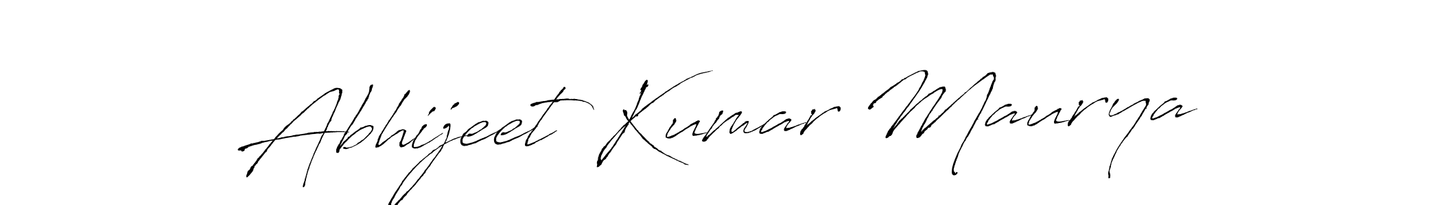 Make a beautiful signature design for name Abhijeet Kumar Maurya. With this signature (Antro_Vectra) style, you can create a handwritten signature for free. Abhijeet Kumar Maurya signature style 6 images and pictures png