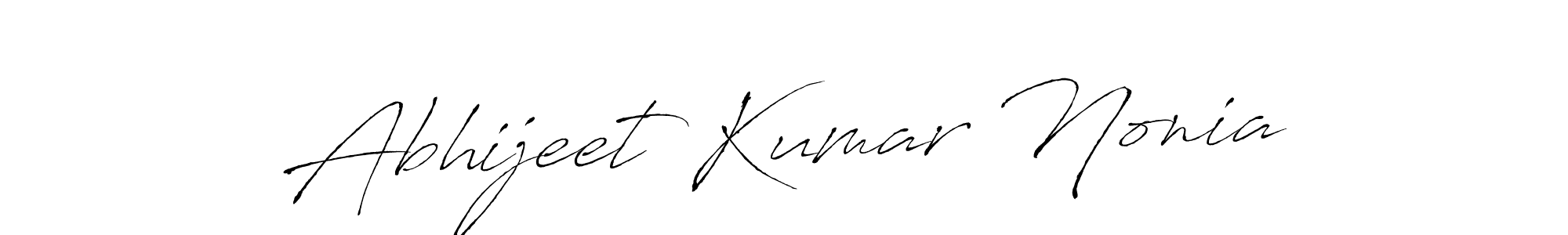 How to make Abhijeet Kumar Nonia signature? Antro_Vectra is a professional autograph style. Create handwritten signature for Abhijeet Kumar Nonia name. Abhijeet Kumar Nonia signature style 6 images and pictures png
