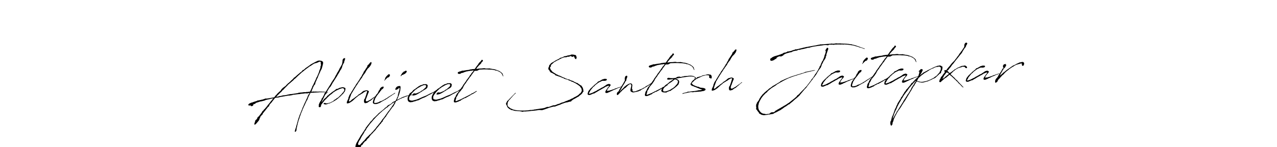 How to make Abhijeet Santosh Jaitapkar signature? Antro_Vectra is a professional autograph style. Create handwritten signature for Abhijeet Santosh Jaitapkar name. Abhijeet Santosh Jaitapkar signature style 6 images and pictures png