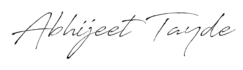 Explore multiple handwriting variations for Abhijeet Tayde including this stunning Antro_Vectra design. Free to use across all platforms. Abhijeet Tayde signature style 6 images and pictures png