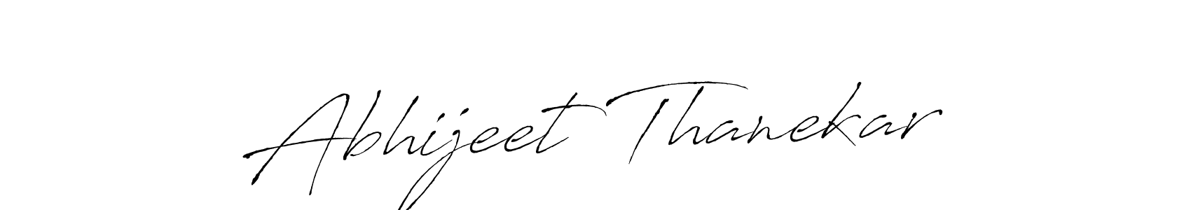 Make a beautiful signature design for name Abhijeet Thanekar. With this signature (Antro_Vectra) style, you can create a handwritten signature for free. Abhijeet Thanekar signature style 6 images and pictures png
