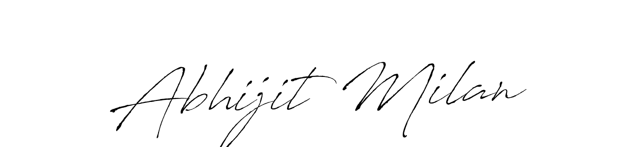 Abhijit Milan stylish signature style. Best Handwritten Sign (Antro_Vectra) for my name. Handwritten Signature Collection Ideas for my name Abhijit Milan. Abhijit Milan signature style 6 images and pictures png