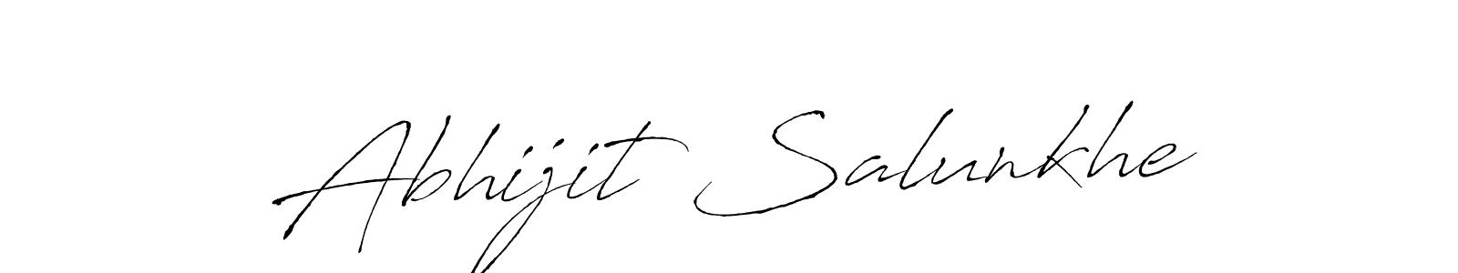 How to make Abhijit Salunkhe name signature. Use Antro_Vectra style for creating short signs online. This is the latest handwritten sign. Abhijit Salunkhe signature style 6 images and pictures png