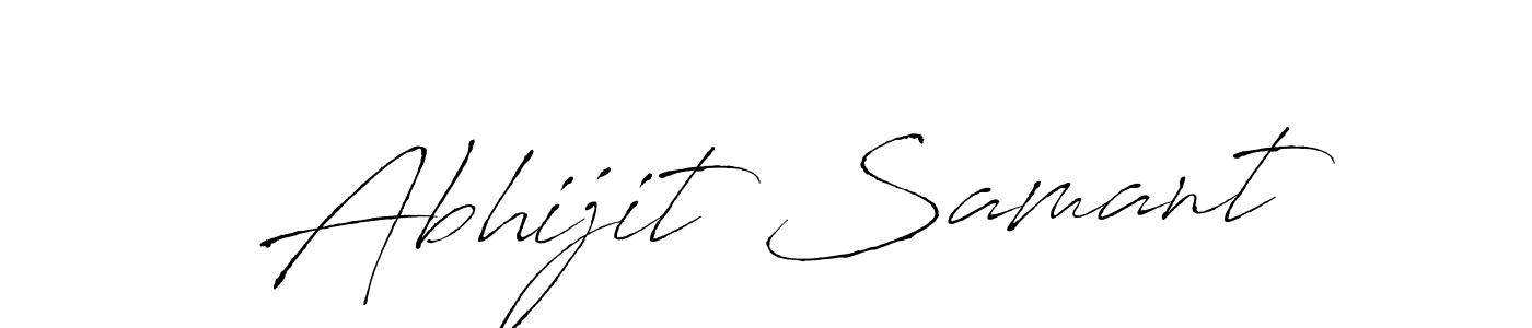 The best way (Antro_Vectra) to make a short signature is to pick only two or three words in your name. The name Abhijit Samant include a total of six letters. For converting this name. Abhijit Samant signature style 6 images and pictures png