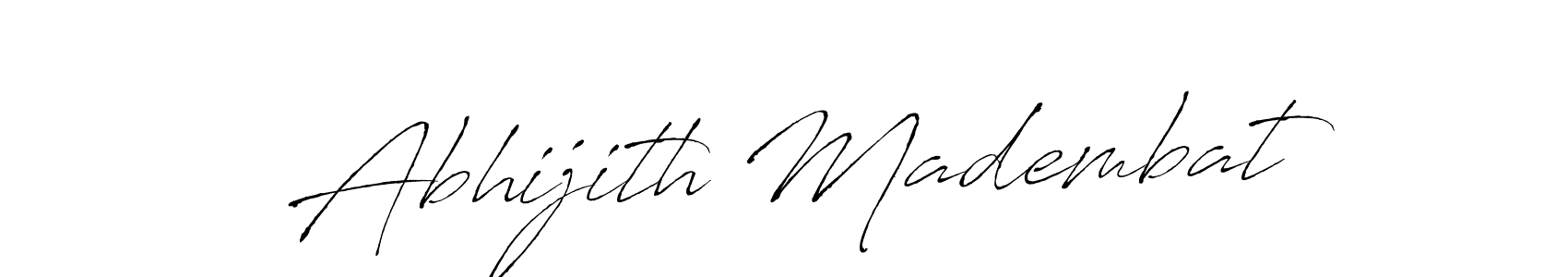 Create a beautiful signature design for name Abhijith Madembat. With this signature (Antro_Vectra) fonts, you can make a handwritten signature for free. Abhijith Madembat signature style 6 images and pictures png