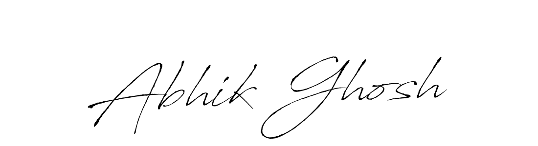 Make a beautiful signature design for name Abhik Ghosh. With this signature (Antro_Vectra) style, you can create a handwritten signature for free. Abhik Ghosh signature style 6 images and pictures png