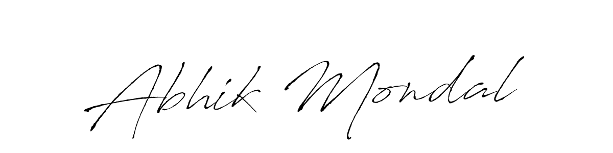 How to make Abhik Mondal name signature. Use Antro_Vectra style for creating short signs online. This is the latest handwritten sign. Abhik Mondal signature style 6 images and pictures png