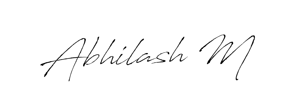 Design your own signature with our free online signature maker. With this signature software, you can create a handwritten (Antro_Vectra) signature for name Abhilash M. Abhilash M signature style 6 images and pictures png