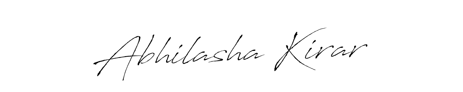 Make a beautiful signature design for name Abhilasha Kirar. With this signature (Antro_Vectra) style, you can create a handwritten signature for free. Abhilasha Kirar signature style 6 images and pictures png
