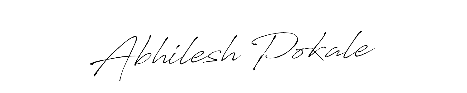 Abhilesh Pokale stylish signature style. Best Handwritten Sign (Antro_Vectra) for my name. Handwritten Signature Collection Ideas for my name Abhilesh Pokale. Abhilesh Pokale signature style 6 images and pictures png