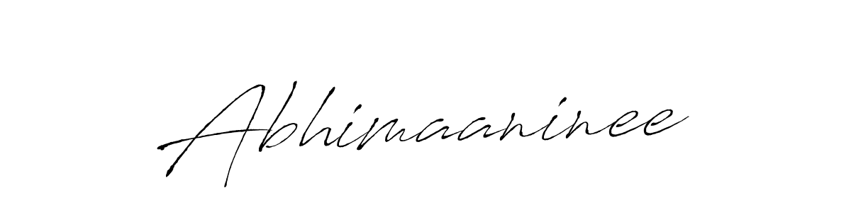 Design your own signature with our free online signature maker. With this signature software, you can create a handwritten (Antro_Vectra) signature for name Abhimaaninee. Abhimaaninee signature style 6 images and pictures png