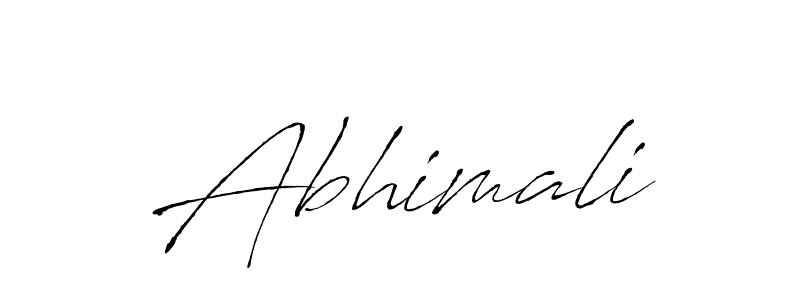 Design your own signature with our free online signature maker. With this signature software, you can create a handwritten (Antro_Vectra) signature for name Abhimali. Abhimali signature style 6 images and pictures png