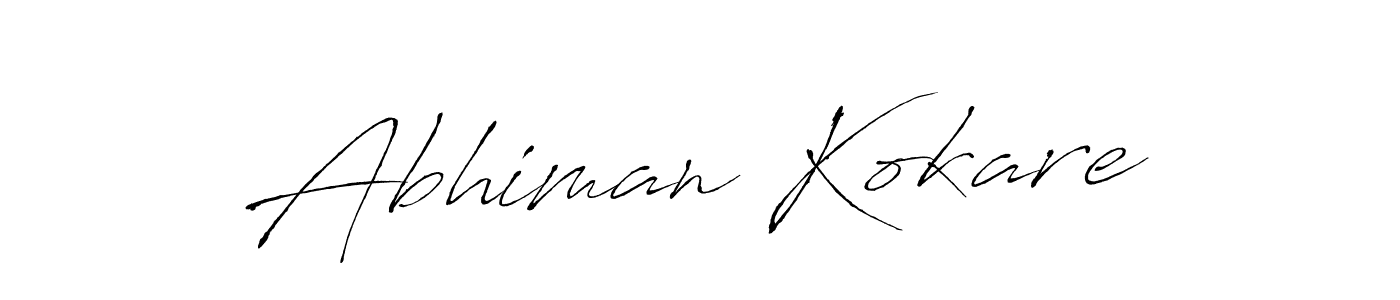 Design your own signature with our free online signature maker. With this signature software, you can create a handwritten (Antro_Vectra) signature for name Abhiman Kokare. Abhiman Kokare signature style 6 images and pictures png