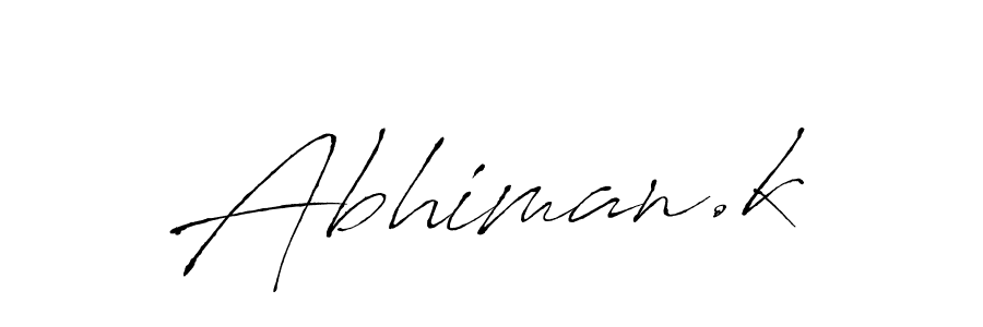 Similarly Antro_Vectra is the best handwritten signature design. Signature creator online .You can use it as an online autograph creator for name Abhiman.k. Abhiman.k signature style 6 images and pictures png