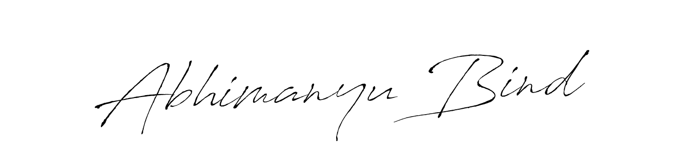 Design your own signature with our free online signature maker. With this signature software, you can create a handwritten (Antro_Vectra) signature for name Abhimanyu Bind. Abhimanyu Bind signature style 6 images and pictures png