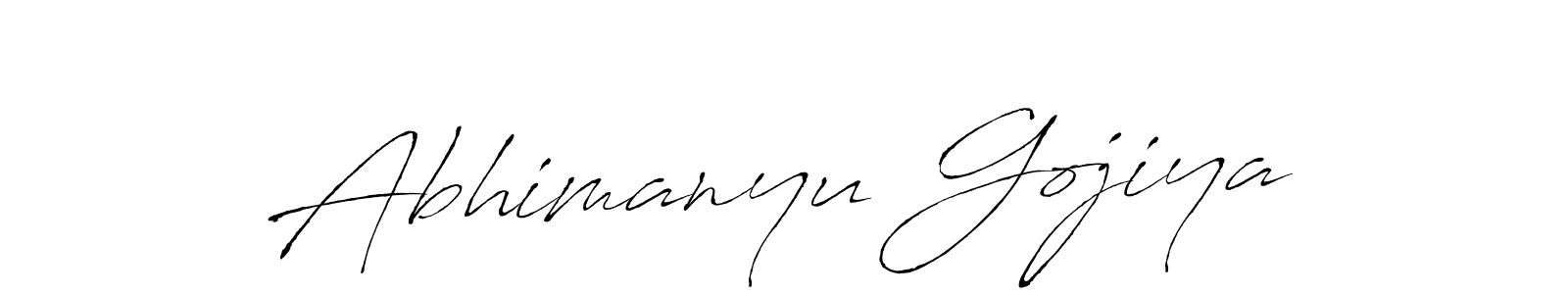 Abhimanyu Gojiya stylish signature style. Best Handwritten Sign (Antro_Vectra) for my name. Handwritten Signature Collection Ideas for my name Abhimanyu Gojiya. Abhimanyu Gojiya signature style 6 images and pictures png
