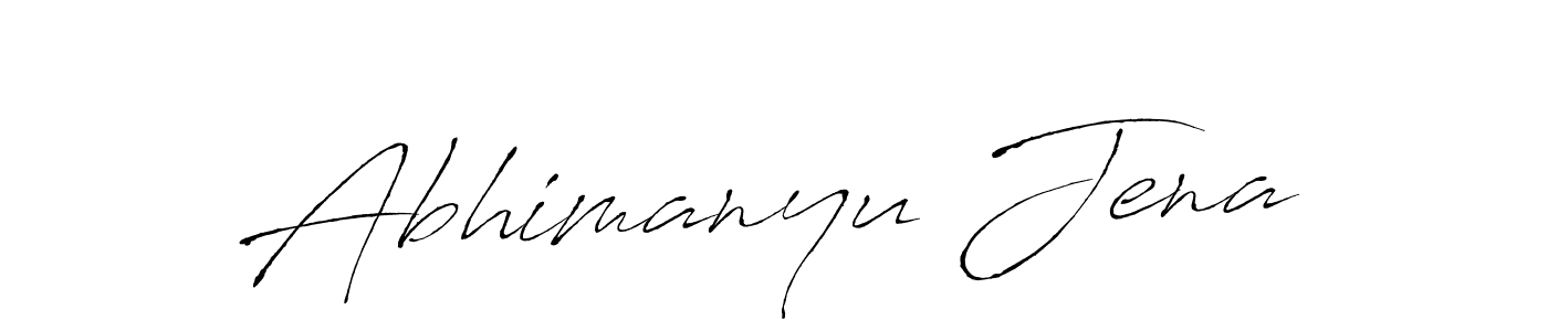 How to make Abhimanyu Jena name signature. Use Antro_Vectra style for creating short signs online. This is the latest handwritten sign. Abhimanyu Jena signature style 6 images and pictures png