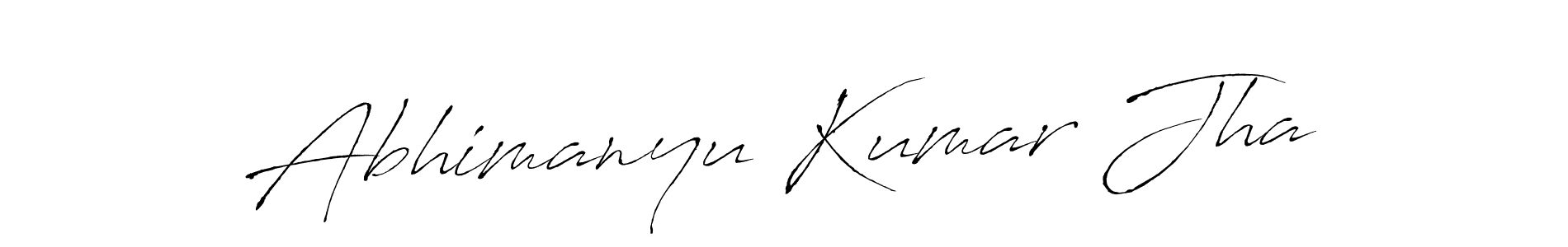 How to make Abhimanyu Kumar Jha name signature. Use Antro_Vectra style for creating short signs online. This is the latest handwritten sign. Abhimanyu Kumar Jha signature style 6 images and pictures png