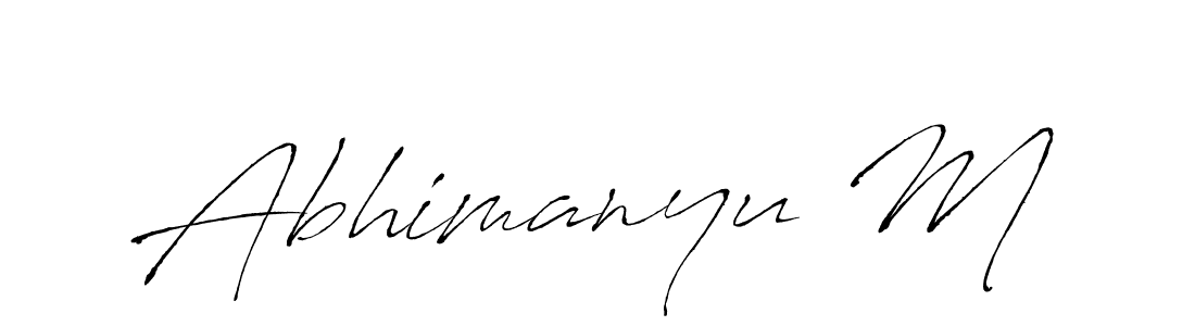 Similarly Antro_Vectra is the best handwritten signature design. Signature creator online .You can use it as an online autograph creator for name Abhimanyu M. Abhimanyu M signature style 6 images and pictures png