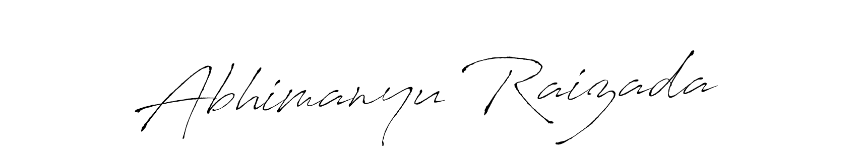 Create a beautiful signature design for name Abhimanyu Raizada. With this signature (Antro_Vectra) fonts, you can make a handwritten signature for free. Abhimanyu Raizada signature style 6 images and pictures png