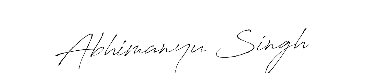 Make a beautiful signature design for name Abhimanyu Singh. With this signature (Antro_Vectra) style, you can create a handwritten signature for free. Abhimanyu Singh signature style 6 images and pictures png