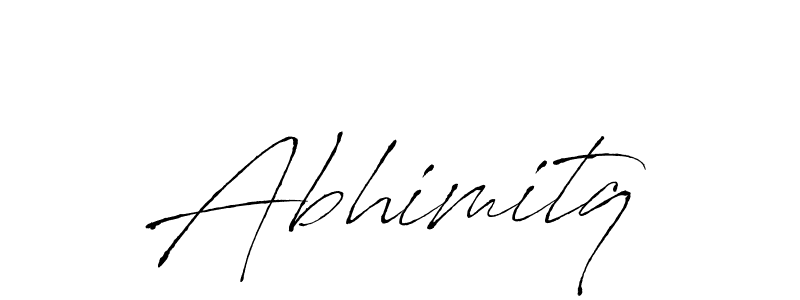 The best way (Antro_Vectra) to make a short signature is to pick only two or three words in your name. The name Abhimitq include a total of six letters. For converting this name. Abhimitq signature style 6 images and pictures png
