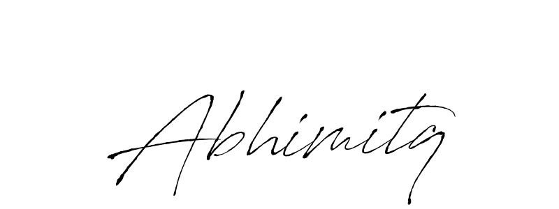 The best way (Antro_Vectra) to make a short signature is to pick only two or three words in your name. The name Abhimitq include a total of six letters. For converting this name. Abhimitq signature style 6 images and pictures png