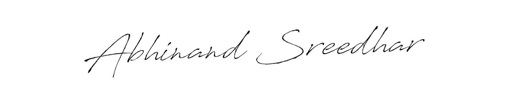 Abhinand Sreedhar stylish signature style. Best Handwritten Sign (Antro_Vectra) for my name. Handwritten Signature Collection Ideas for my name Abhinand Sreedhar. Abhinand Sreedhar signature style 6 images and pictures png