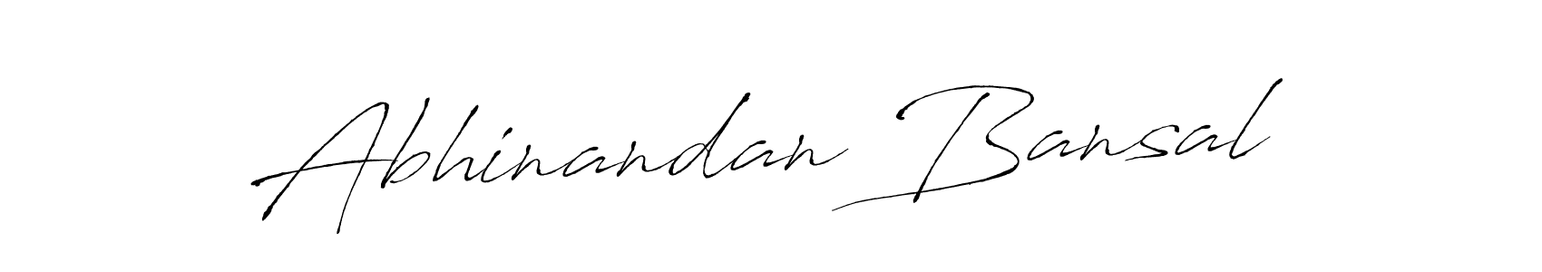 How to make Abhinandan Bansal name signature. Use Antro_Vectra style for creating short signs online. This is the latest handwritten sign. Abhinandan Bansal signature style 6 images and pictures png