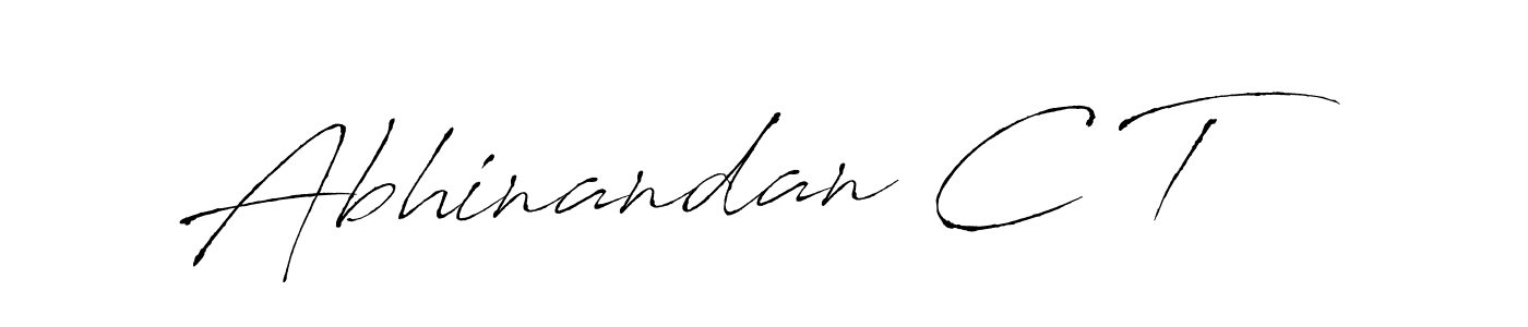 The best way (Antro_Vectra) to make a short signature is to pick only two or three words in your name. The name Abhinandan C T include a total of six letters. For converting this name. Abhinandan C T signature style 6 images and pictures png