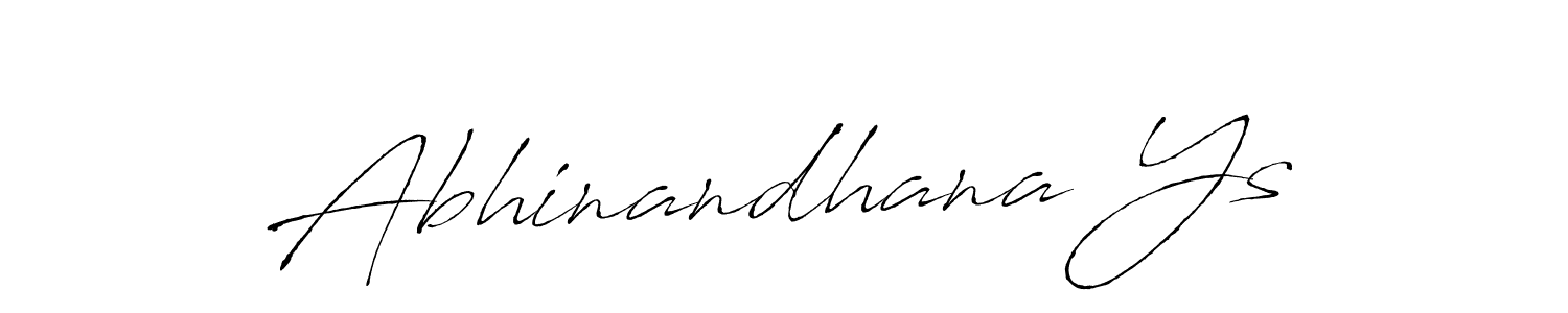 Also we have Abhinandhana Ys name is the best signature style. Create professional handwritten signature collection using Antro_Vectra autograph style. Abhinandhana Ys signature style 6 images and pictures png