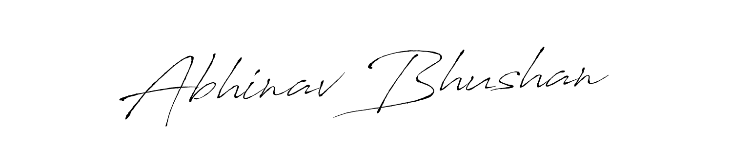 How to make Abhinav Bhushan name signature. Use Antro_Vectra style for creating short signs online. This is the latest handwritten sign. Abhinav Bhushan signature style 6 images and pictures png