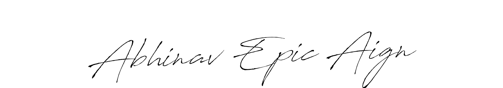 Antro_Vectra is a professional signature style that is perfect for those who want to add a touch of class to their signature. It is also a great choice for those who want to make their signature more unique. Get Abhinav Epic Aign name to fancy signature for free. Abhinav Epic Aign signature style 6 images and pictures png