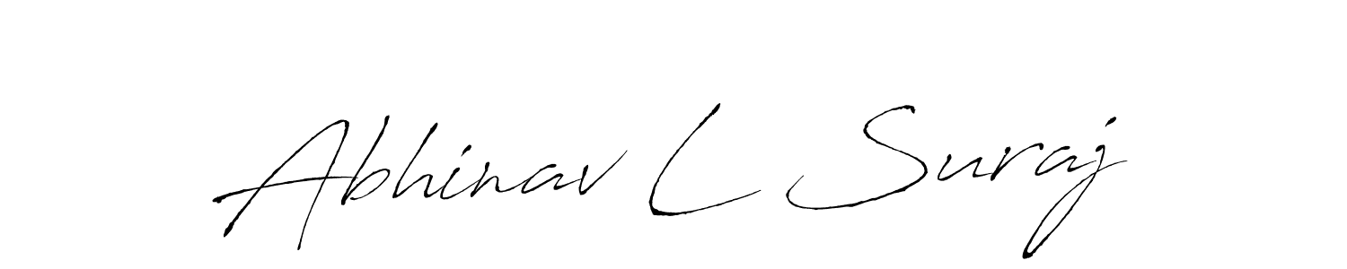 How to make Abhinav L Suraj signature? Antro_Vectra is a professional autograph style. Create handwritten signature for Abhinav L Suraj name. Abhinav L Suraj signature style 6 images and pictures png