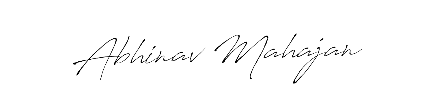 How to make Abhinav Mahajan name signature. Use Antro_Vectra style for creating short signs online. This is the latest handwritten sign. Abhinav Mahajan signature style 6 images and pictures png