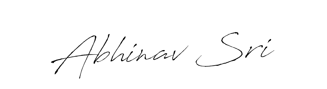 How to make Abhinav Sri name signature. Use Antro_Vectra style for creating short signs online. This is the latest handwritten sign. Abhinav Sri signature style 6 images and pictures png