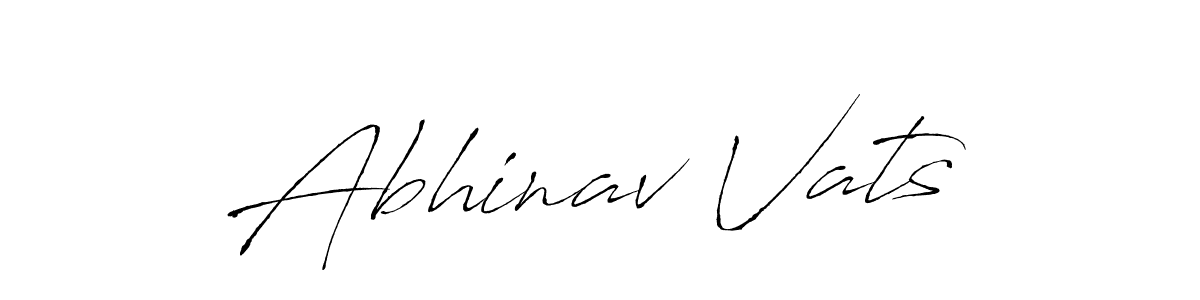 How to make Abhinav Vats name signature. Use Antro_Vectra style for creating short signs online. This is the latest handwritten sign. Abhinav Vats signature style 6 images and pictures png