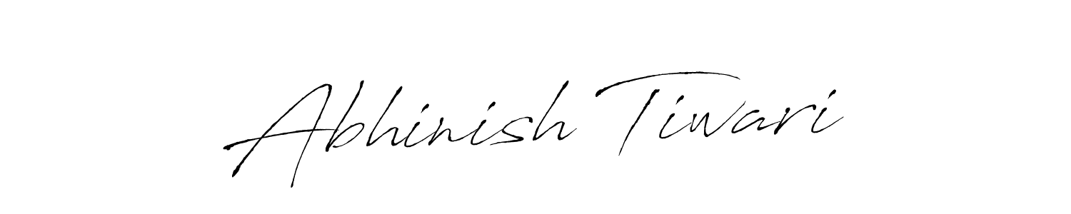 How to make Abhinish Tiwari name signature. Use Antro_Vectra style for creating short signs online. This is the latest handwritten sign. Abhinish Tiwari signature style 6 images and pictures png