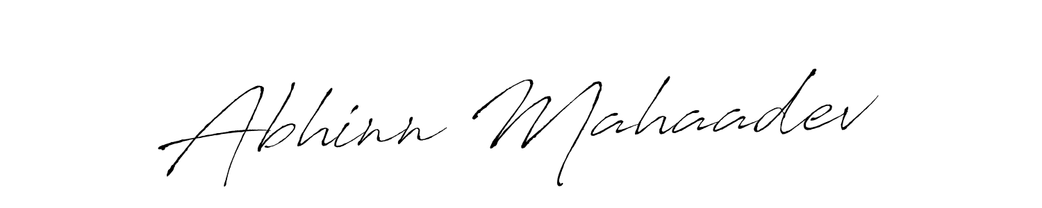 How to make Abhinn Mahaadev name signature. Use Antro_Vectra style for creating short signs online. This is the latest handwritten sign. Abhinn Mahaadev signature style 6 images and pictures png