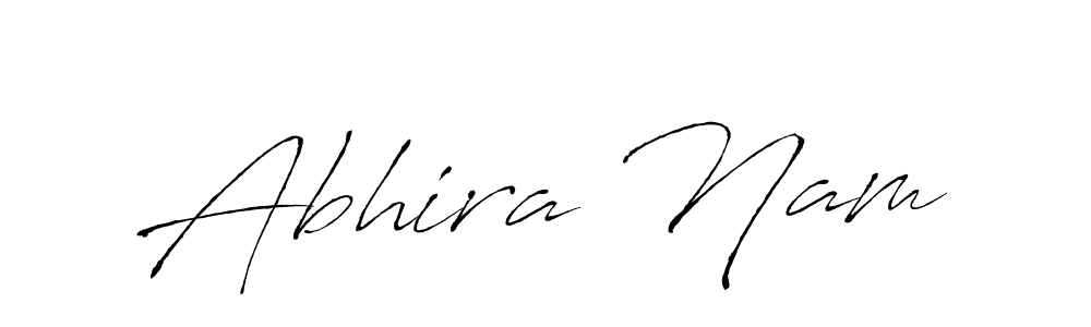 How to make Abhira Nam name signature. Use Antro_Vectra style for creating short signs online. This is the latest handwritten sign. Abhira Nam signature style 6 images and pictures png