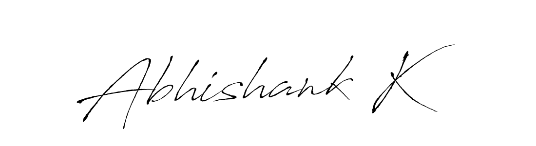 How to make Abhishank K signature? Antro_Vectra is a professional autograph style. Create handwritten signature for Abhishank K name. Abhishank K signature style 6 images and pictures png