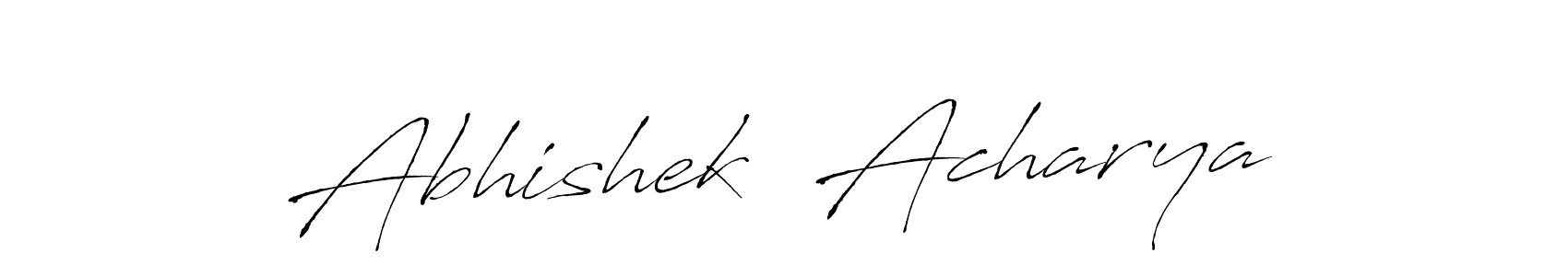 Create a beautiful signature design for name Abhishek  Acharya. With this signature (Antro_Vectra) fonts, you can make a handwritten signature for free. Abhishek  Acharya signature style 6 images and pictures png