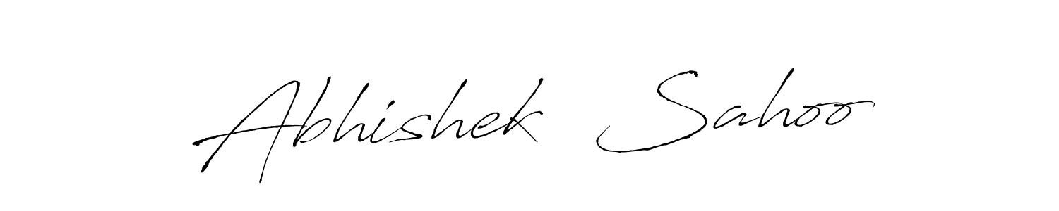 How to make Abhishek  Sahoo name signature. Use Antro_Vectra style for creating short signs online. This is the latest handwritten sign. Abhishek  Sahoo signature style 6 images and pictures png