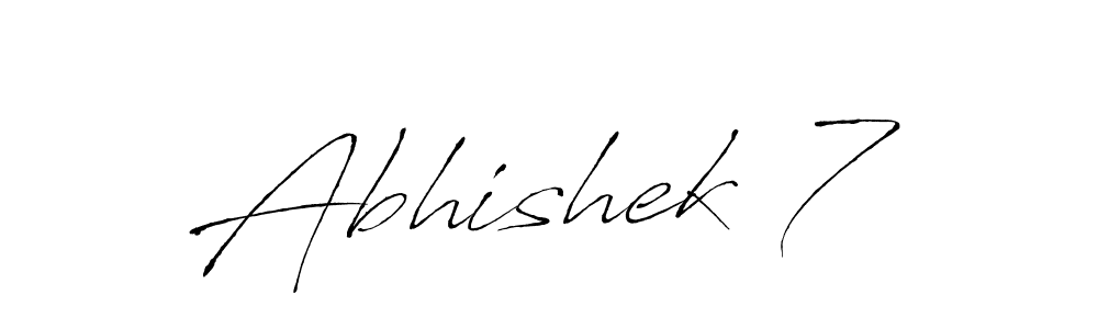 Make a beautiful signature design for name Abhishek 7. With this signature (Antro_Vectra) style, you can create a handwritten signature for free. Abhishek 7 signature style 6 images and pictures png